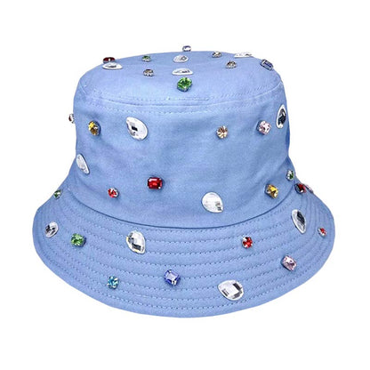 Stone Embellished Bucket Hat