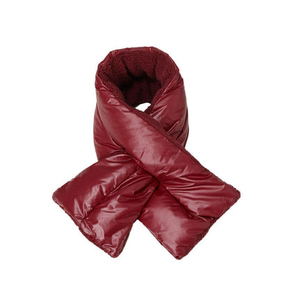 Reversible Puffer Sherpa Pull Through Scarf
