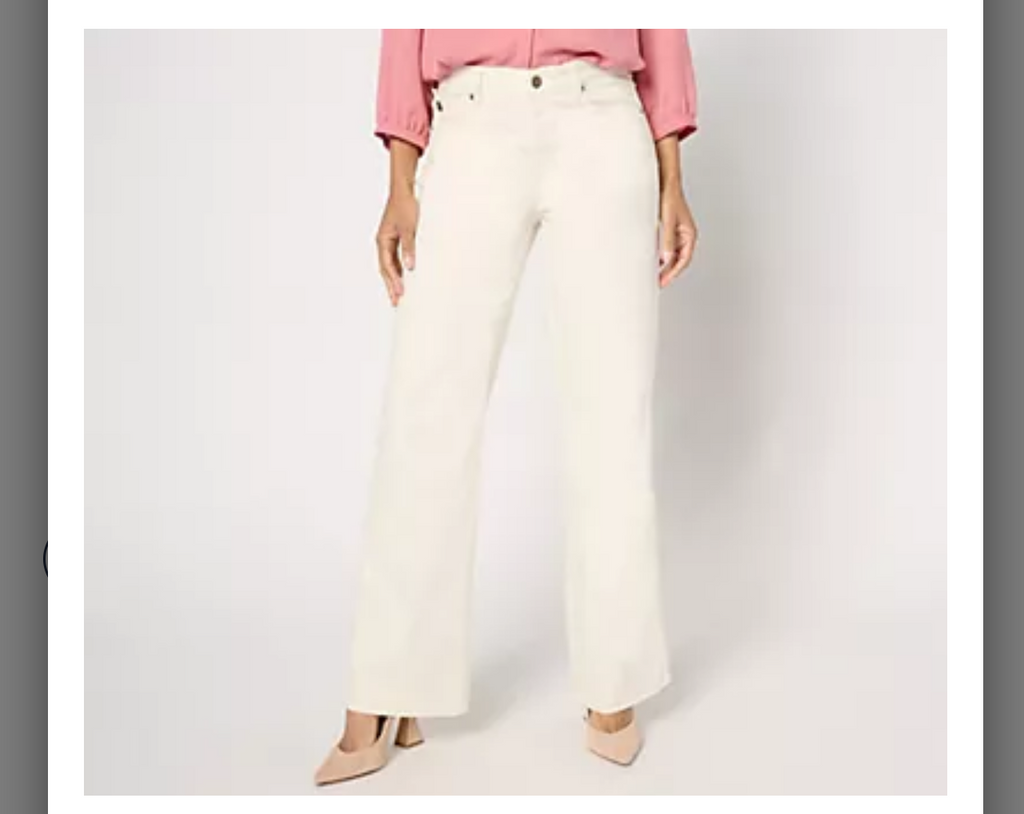 Belle by Kim Gravel Tall TripleLuxe Twill Dressy Trouser Jean. Seed/Tall 8
