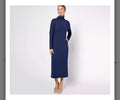 Women with Control Regular Finespun Jersey Tummy Control Midi Dress. Deep Ocean Blue/ X-Large