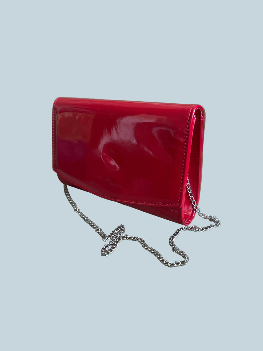 Wallyns Patent Envelope Clutch Purse Bag.