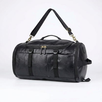 Men's Vegan Leather Duffel Bag – Convertible 40L Travel