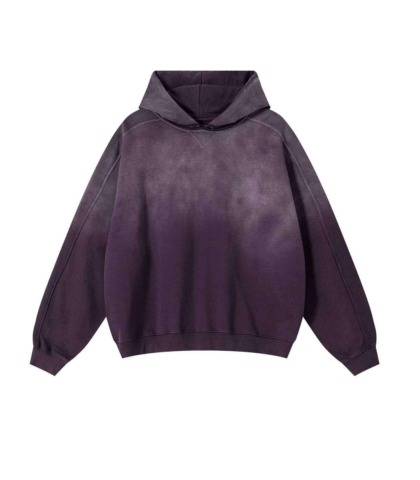 PLUM CONTRAST PANEL HOODIE