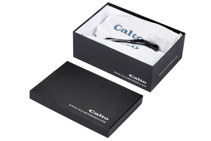 CALTO - J1435  - 3.3 Inches Taller (Dark Blue) - Casual Chunky Sole Sneaker Loafers