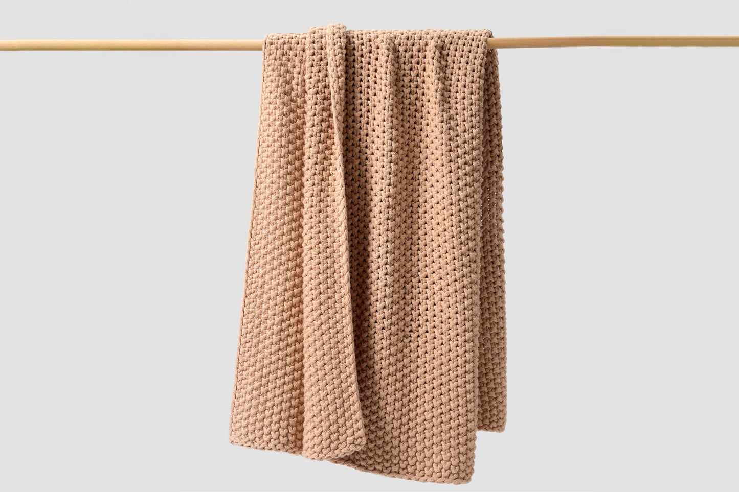 Seed Stitch Cotton Throw Blanket