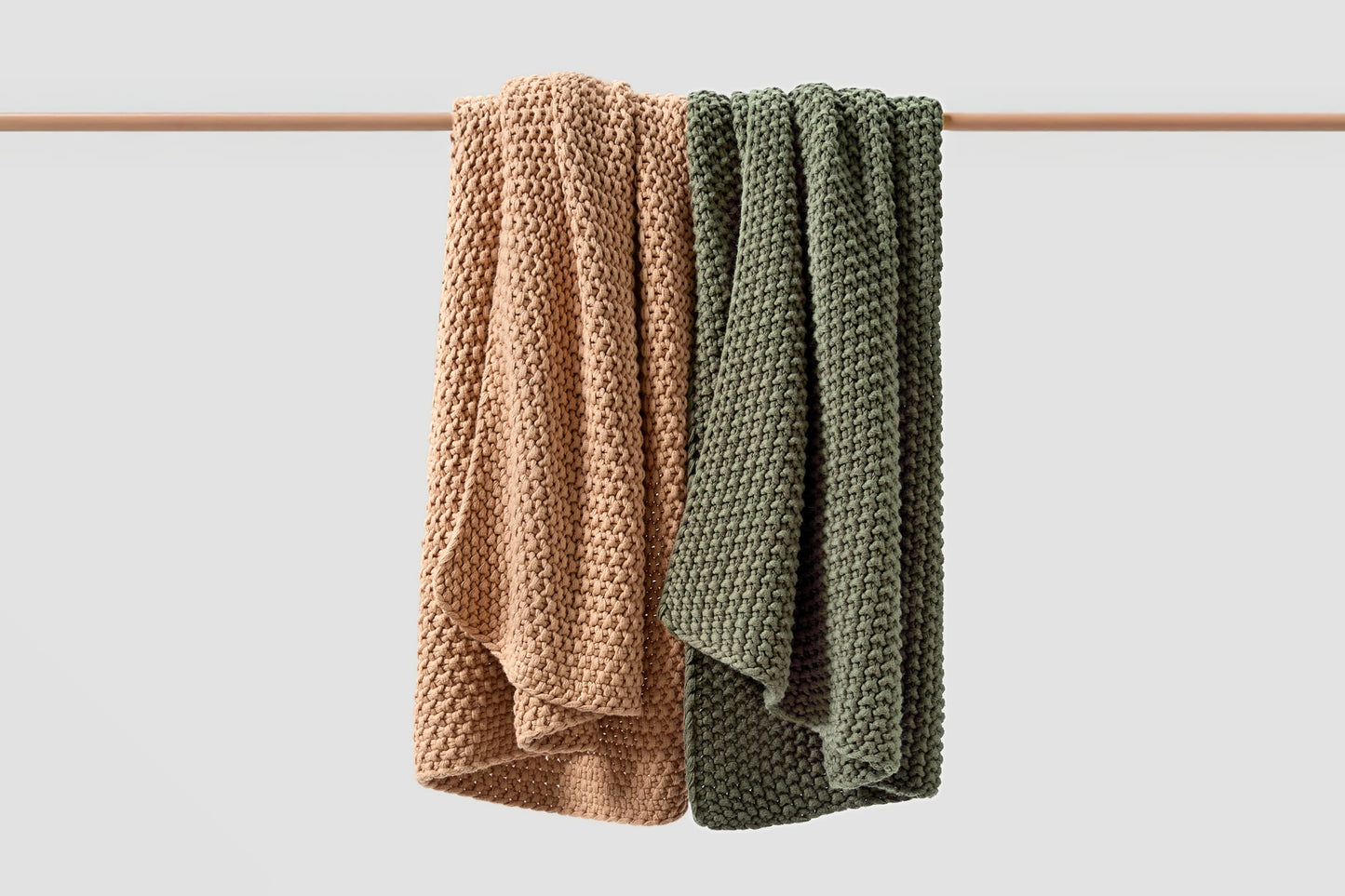 Seed Stitch Cotton Throw Blanket