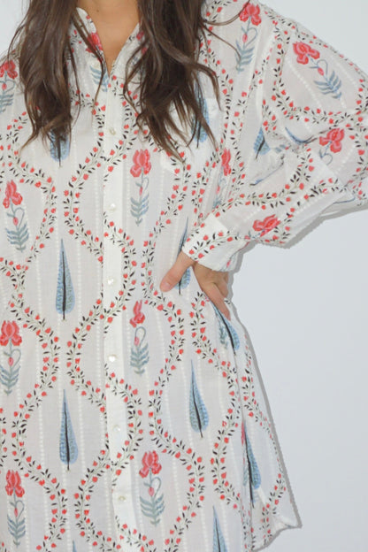 Clove Shirt Dress in Vinyard Floral