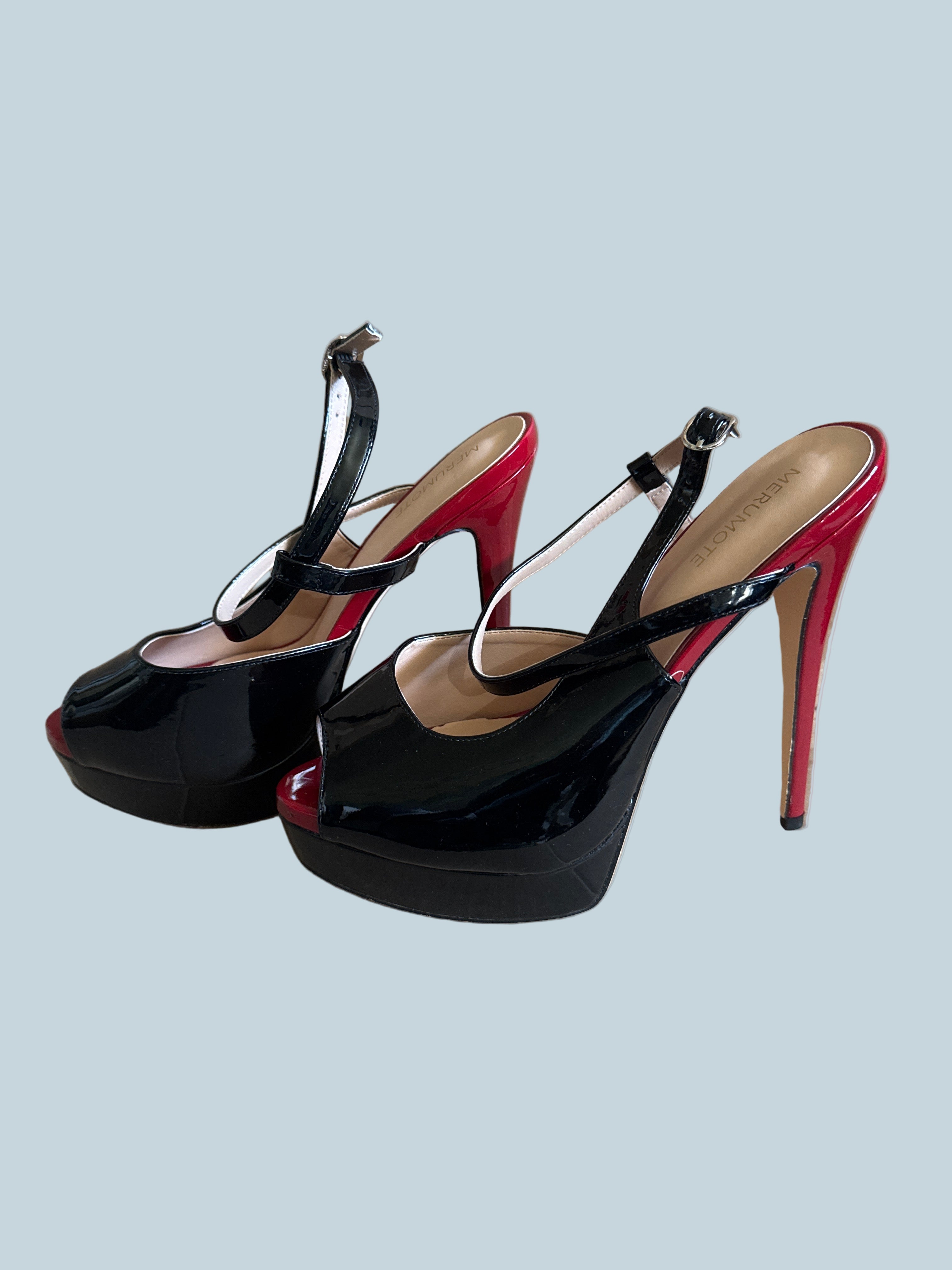 Merumote Women High Heeled Shoe Sandals. Like New. Size 10