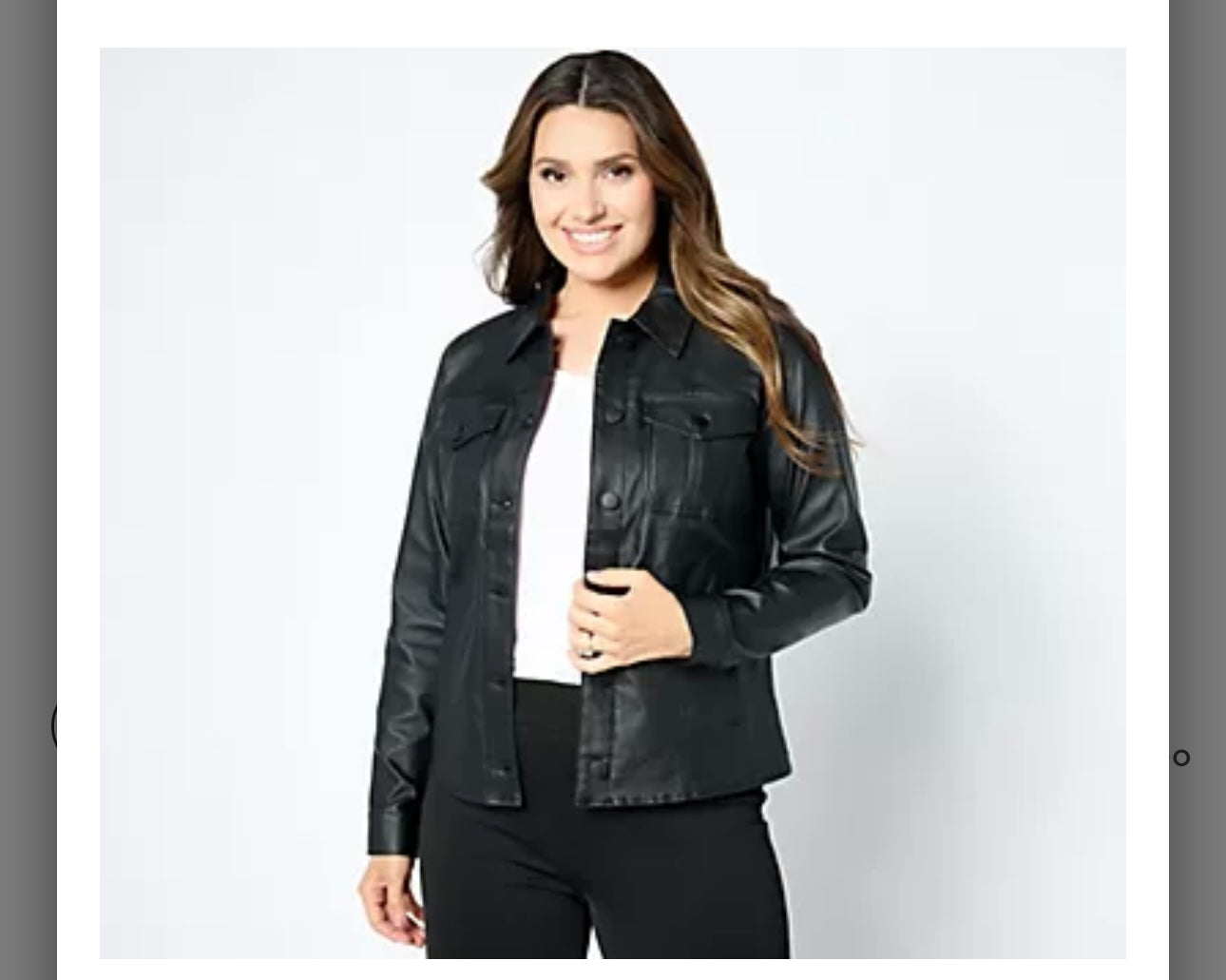 Belle by Kim Gravel Rebelleious Coated Twill Cargo Jacket. Black Olive/X-Large.