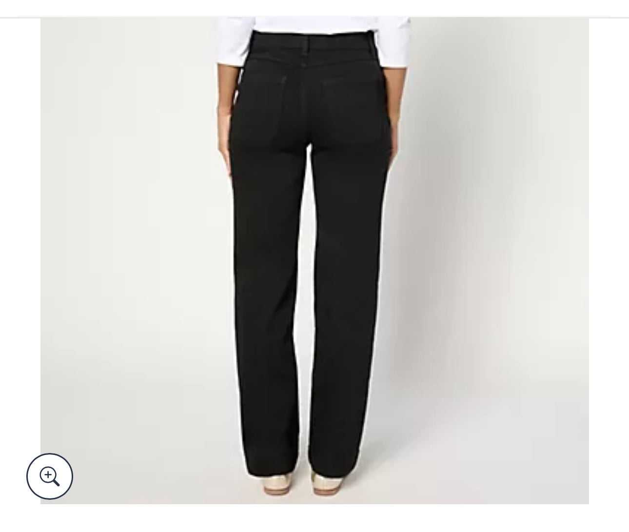 Denim & Co. Regular Black Cozy Touch Relaxed Straight Jean. Black/ Regular 16