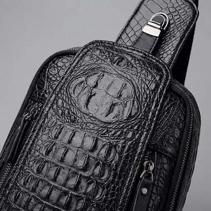 Men's Croc-Embossed Vegan Leather Sling – Refined Daily Carry