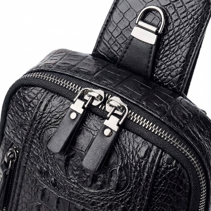Men's Croc-Embossed Vegan Leather Sling – Refined Daily Carry