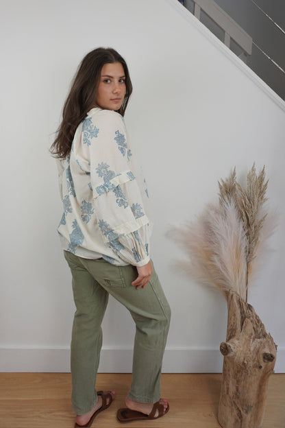 Kendra Blouse - Turquoise