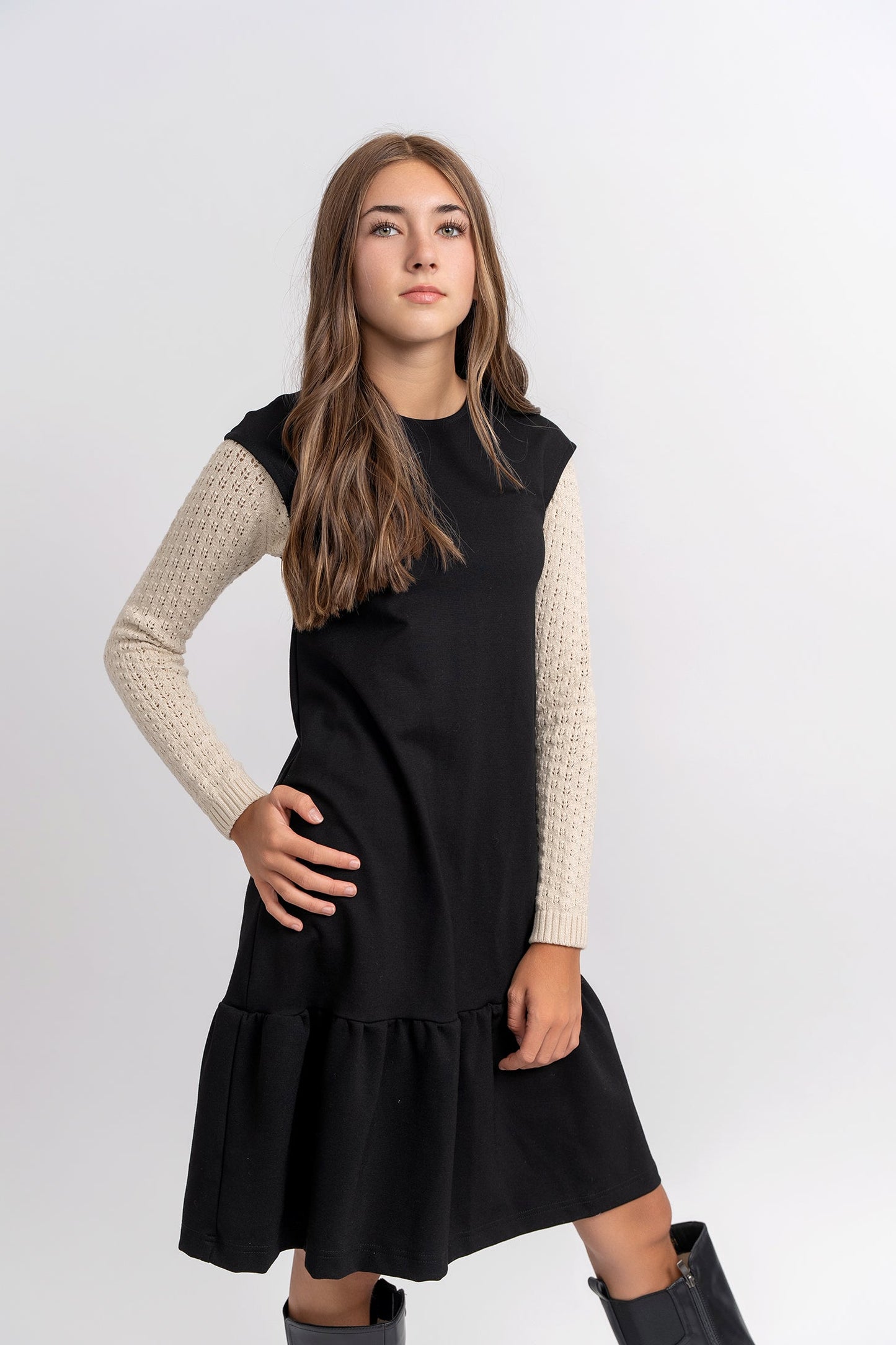 Solid Ruffle Jumper