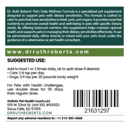 PRE-ORDER Daily Wellness Formula — Glandular-Free Multivitamin for Dogs & Cats with Beef, Pork, or Organ Sensitivities
