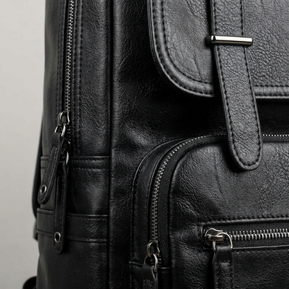 Men's Vegan Leather Backpack – Structured Travel Carry