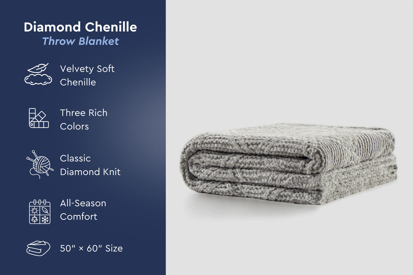 Diamond Chenille Throw Blanket