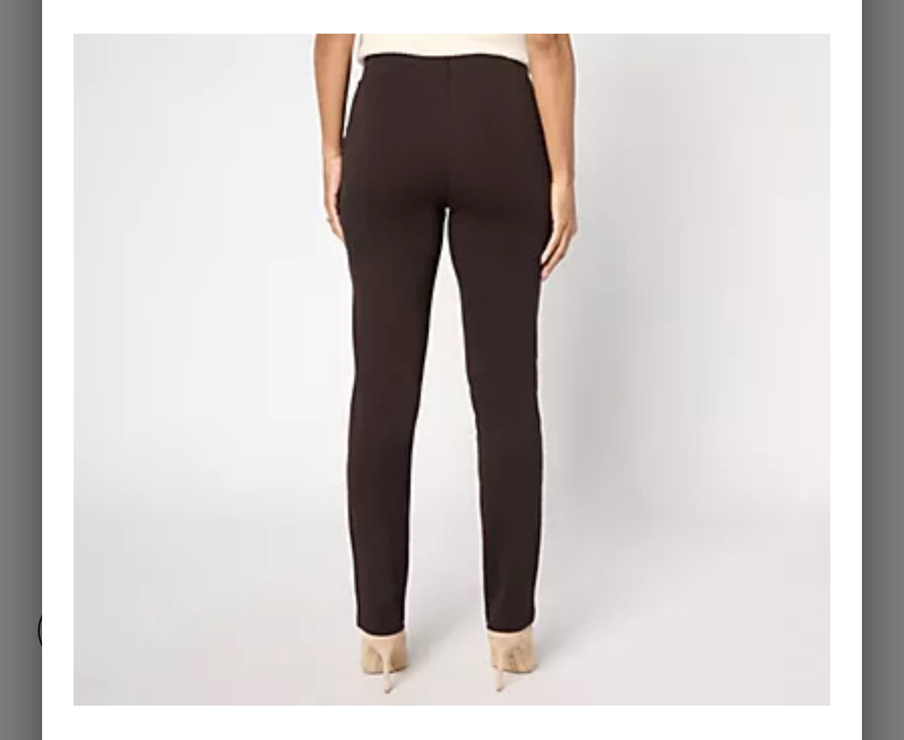 Belle by Kim Gravel Petite Ponte Hollywood Waist Full Length Pants