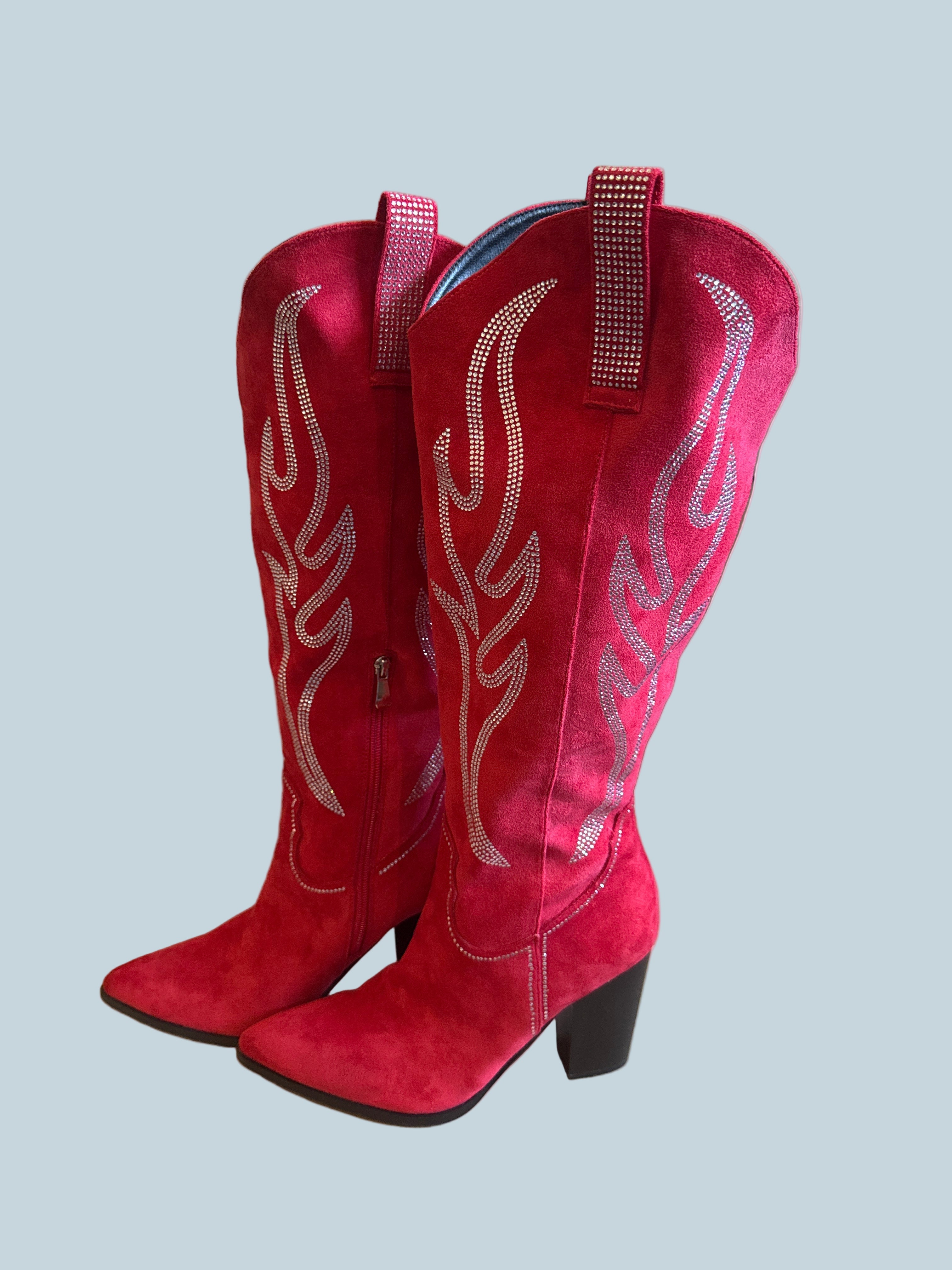 Women Knee-high Cowboy boot. Secondhand. Size 10