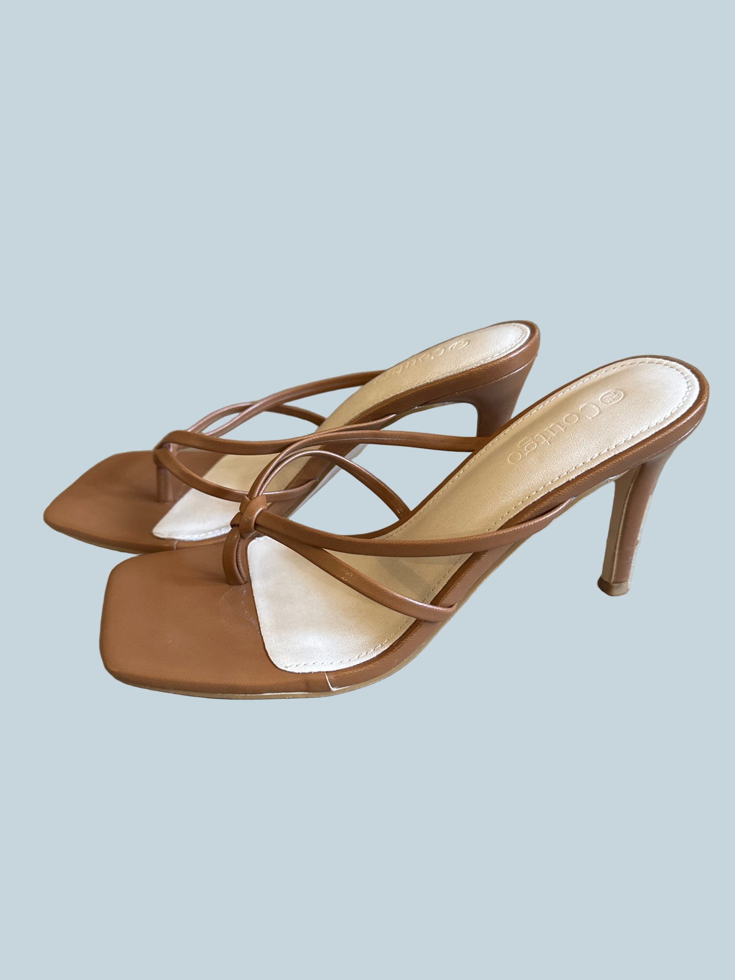 Coutgo Women Heeled Slide Sandals. Like New. Size 7.5