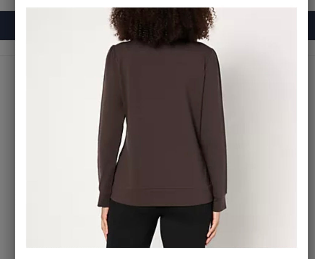 Jingle Belles by Kim Gravel Faux Fur Half Zip Sweatshirt