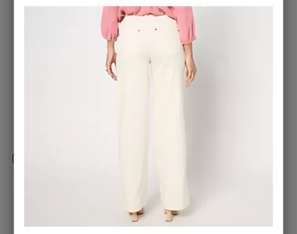 Belle by Kim Gravel Tall TripleLuxe Twill Dressy Trouser Jean. Seed/Tall 16