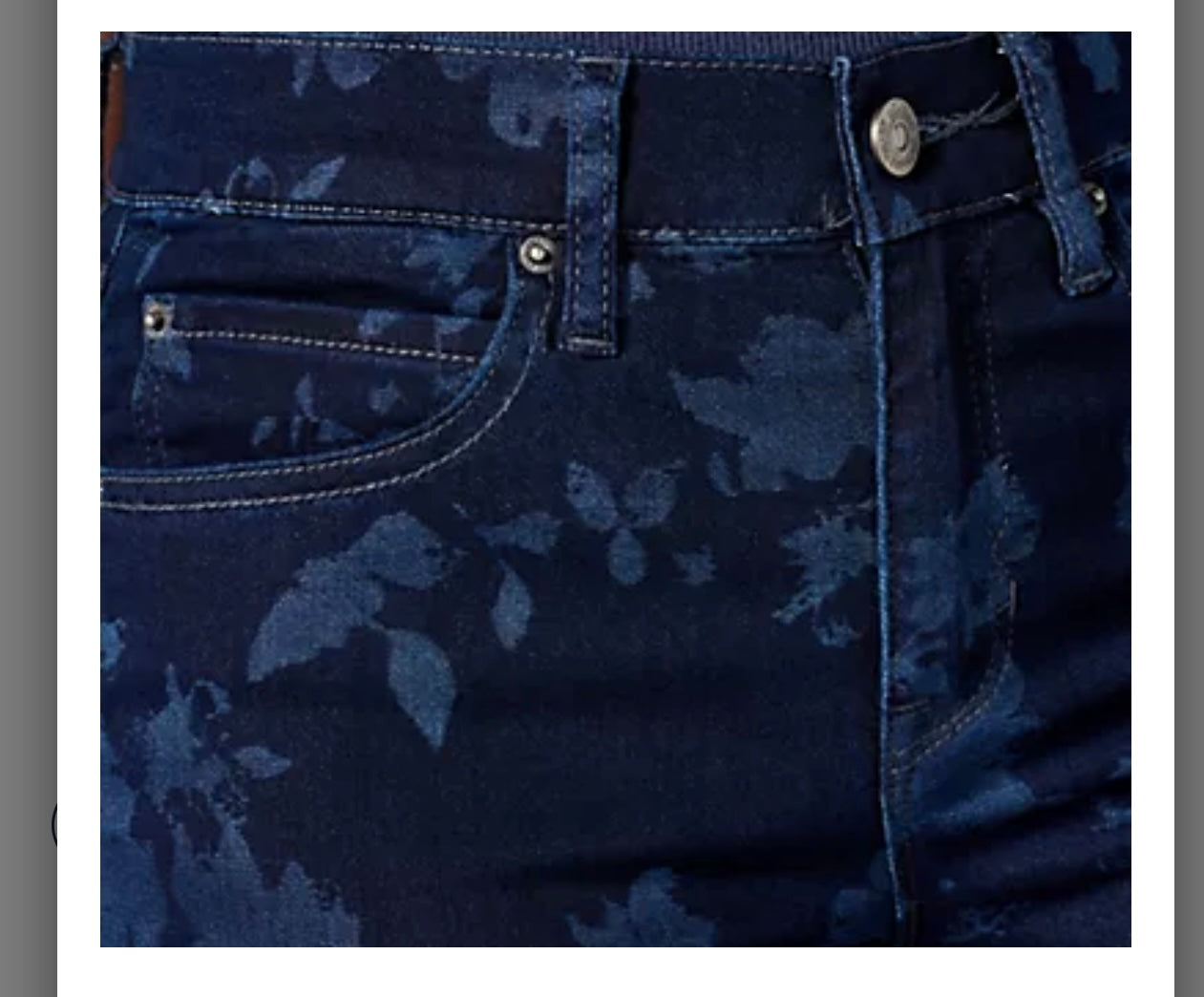 nicole by Nicole Miller Regular Classic Dream Denim Bootcut Jean. Leaf Print, Regular 8