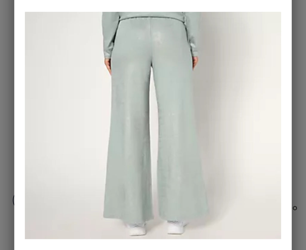 Peace Love World Regular French Terry Pull-On Monica Pant. Black, Large.