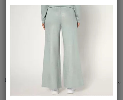 Peace Love World Regular French Terry Pull-On Monica Pant. Black, Large.