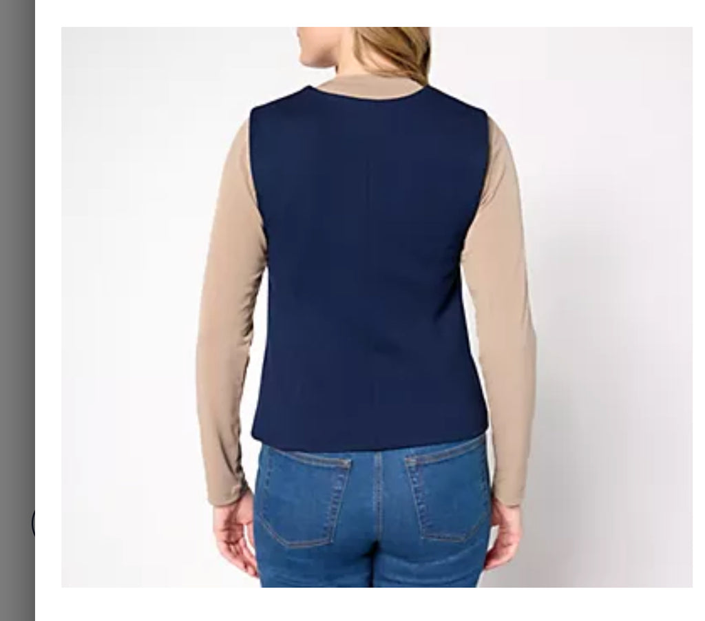 Tailored by Susan Graver Smart Ponte 350 Square-Neck Vest