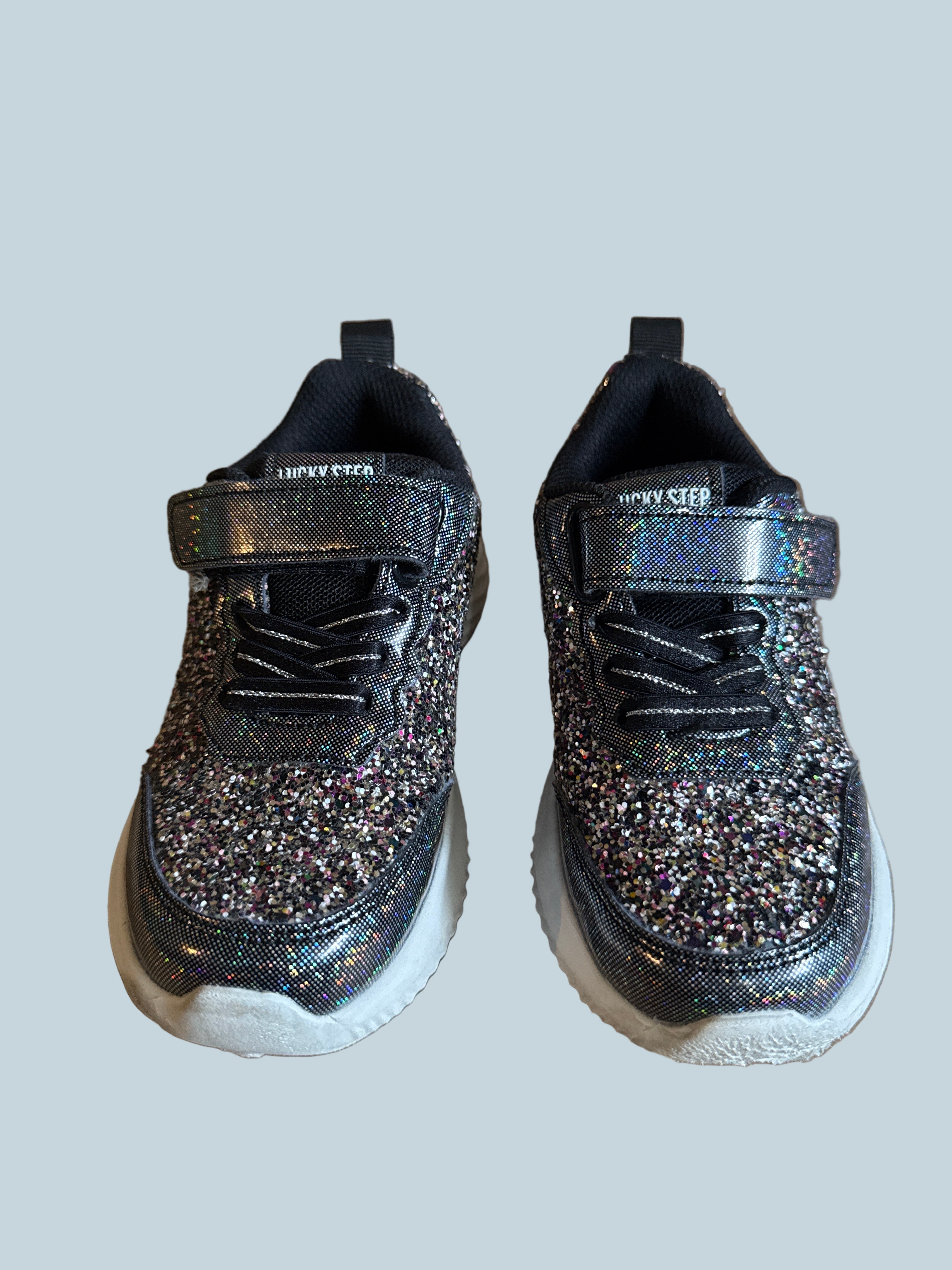 Lucky Steps Girls Glitter Athletic Shoe. Like New. Kids Size 11