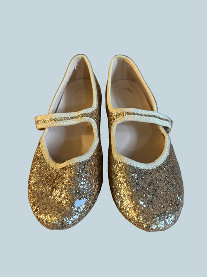 Kids Girls Glitter Ballet Flat Shoe. Secondhand. Size 37