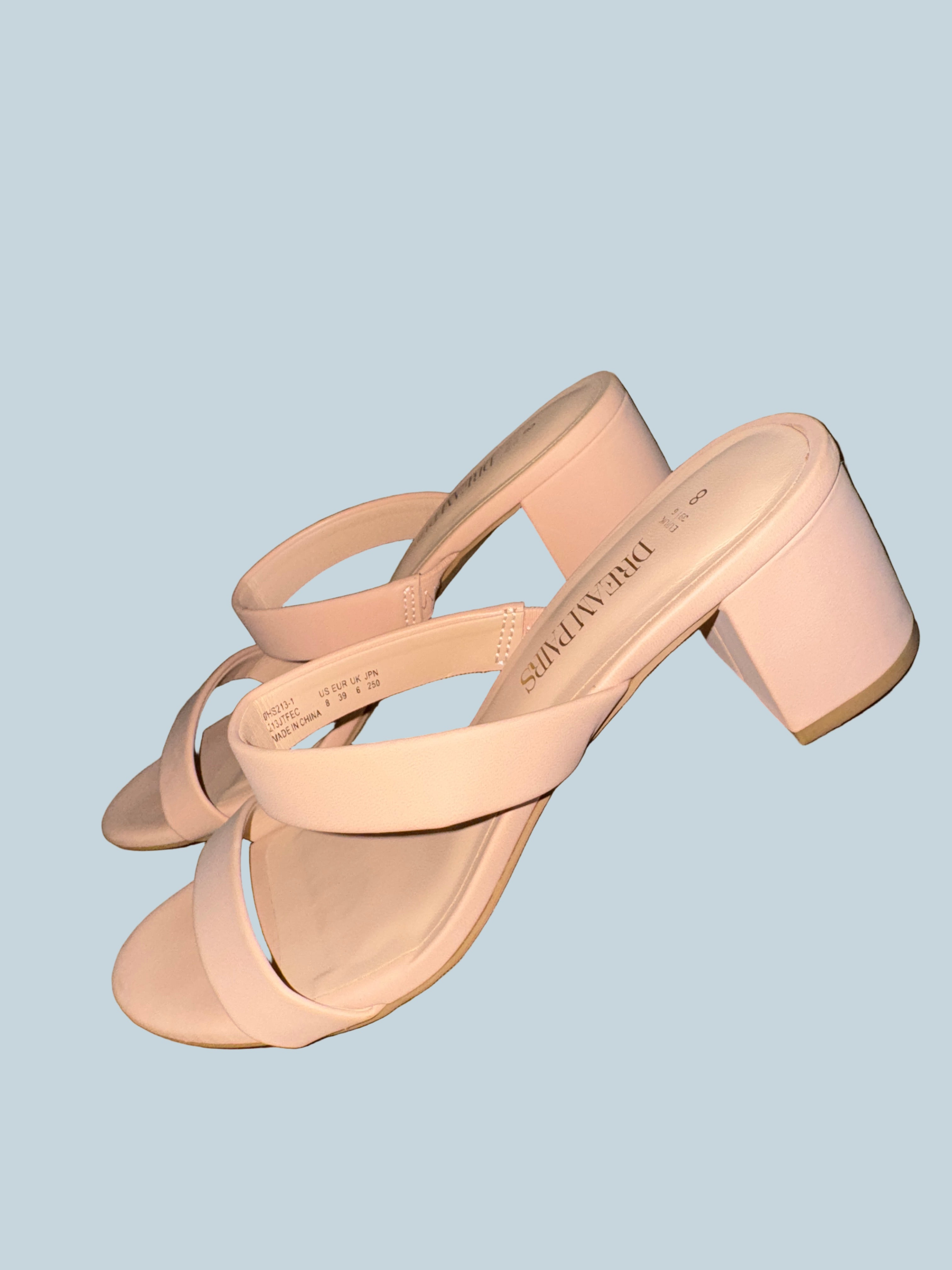 Dream Pairs Women Block Heeled Slide Shoe Sandals. Like New. Size 8