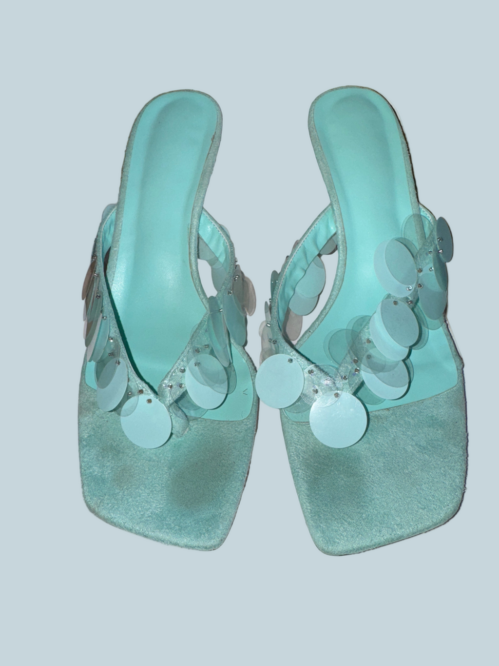 Women Kitten Heeled Slide Shoe Sandals. Second hand. Size 8