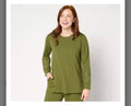 LOGO Life by Lori Goldstein French Terry Pullover w/ Eyelet Detail