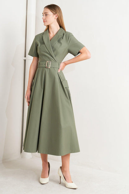 LOST IN THE STARS WOVEN MIDI DRESS