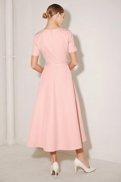 SPRING ICON WOVEN MIDI DRESS