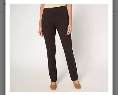 Belle by Kim Gravel Petite Ponte Hollywood Waist Full Length Pants