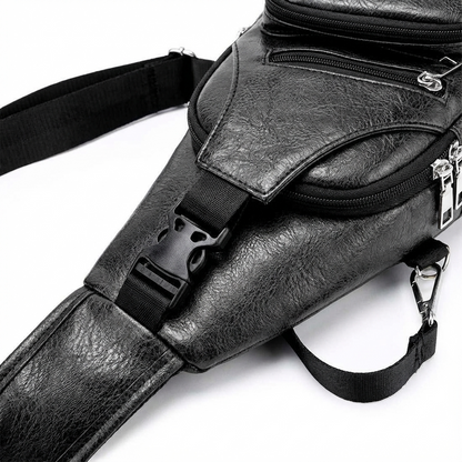 Men’s Leather Sling Bag – Secure Anti-Theft