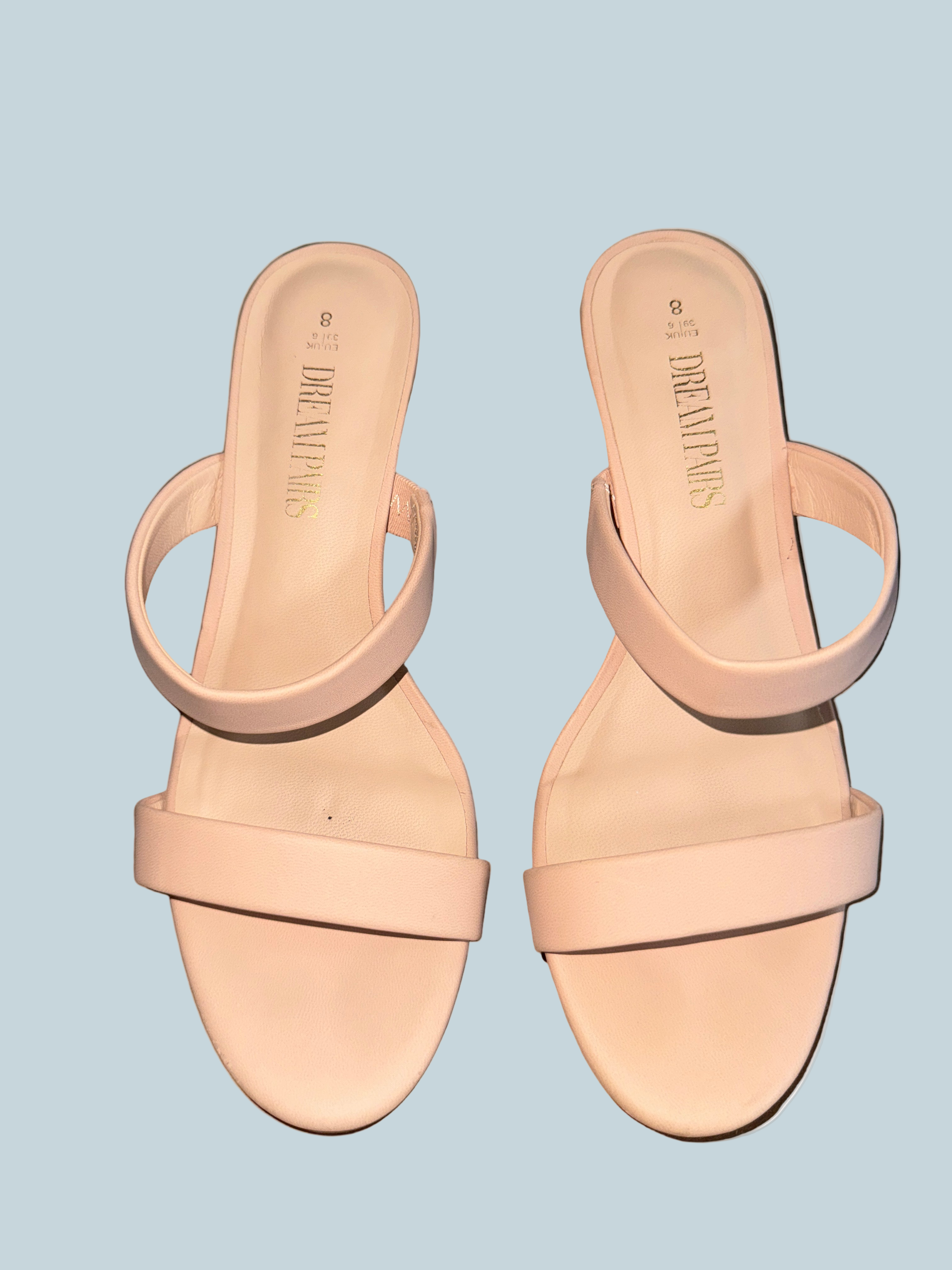 Dream Pairs Women Block Heeled Slide Shoe Sandals. Like New. Size 8