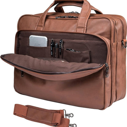 Men's Vegan Leather Messenger Bag – Modern Work Carry