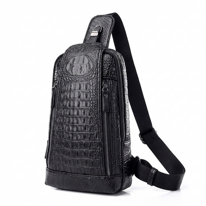 Men's Croc-Embossed Vegan Leather Sling – Refined Daily Carry