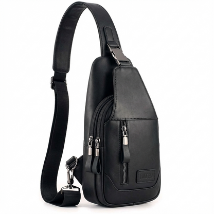 Men's Vegan Leather Sling Bag – Compact Travel Carry