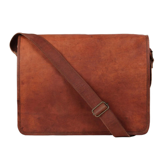 Men's Full-Grain Leather Messenger Bag – Refined Business Carry