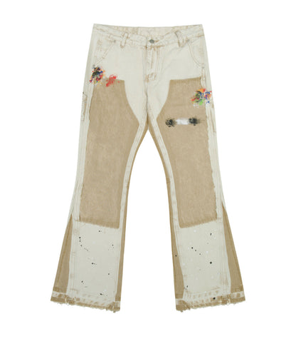 SAND SPLIT PAINTERS DENIM