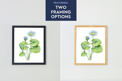 Watercolor Florals Art Print, Framed (12" x 16")