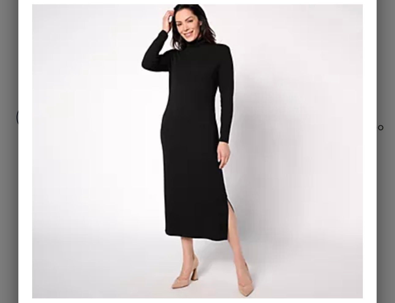 Women with Control Regular Finespun Jersey Tummy Control Midi Dress. Size Large