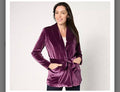 BEAUTIFUL by Lawrence Zarian The Sharon Self-Belted Velvet Blazer. X-Small