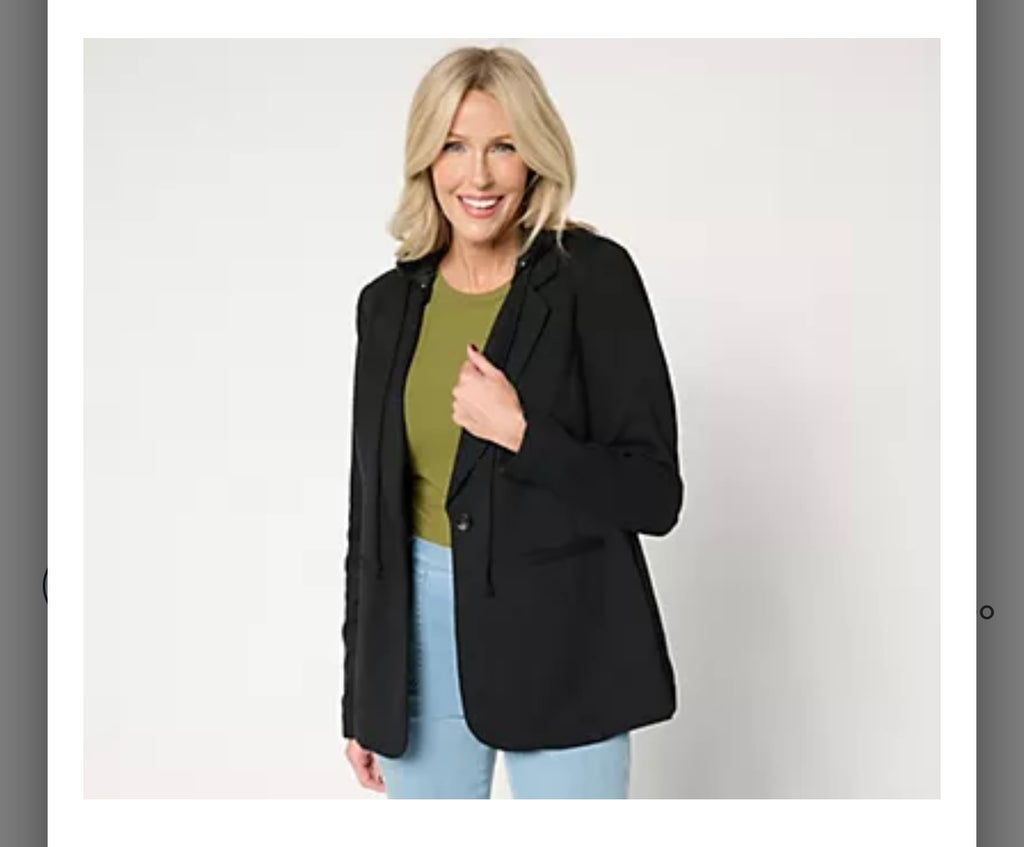 Jingle Belles by Kim Gravel Shine On Sequin Chic Ponte Blazer