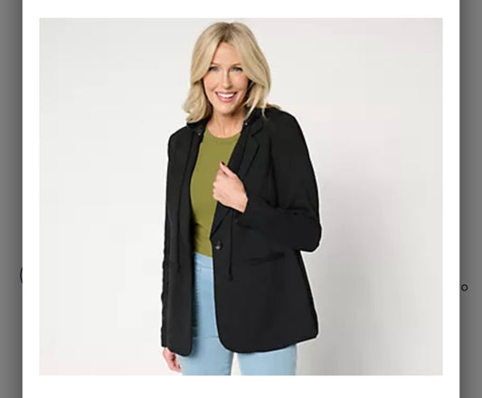 Jingle Belles by Kim Gravel Shine On Sequin Chic Ponte Blazer